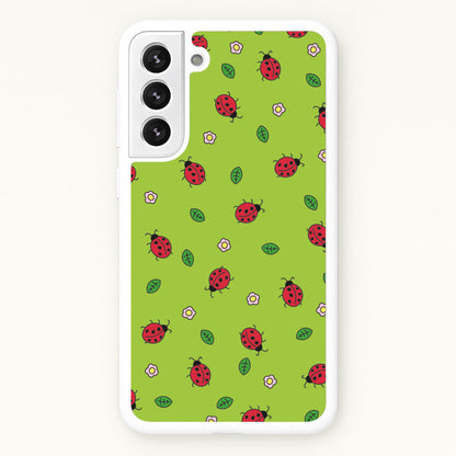 Ladybugs And Flowers - Spring Patterns  - Spring Phone Case for Galaxy S22 Plus