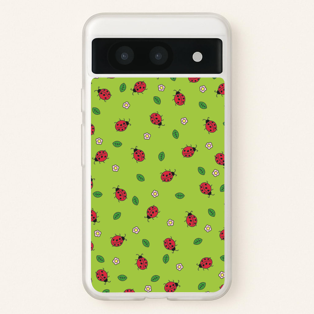 Ladybugs And Flowers - Spring Patterns  - Spring Phone Case for Google Pixel 8a