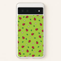 Ladybugs And Flowers - Spring Patterns  - Spring Phone Case for Google Pixel 6