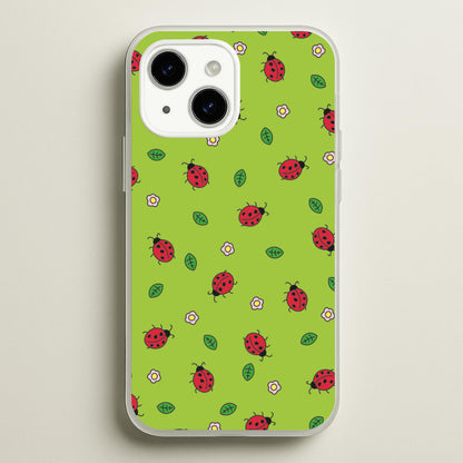 Ladybugs And Flowers - Spring Patterns  - Spring Phone Case for iPhone 14 Plus
