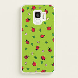 Ladybugs And Flowers - Spring Patterns  - Spring Phone Case for Galaxy S9