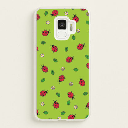 Ladybugs And Flowers - Spring Patterns  - Spring Phone Case for Galaxy S9