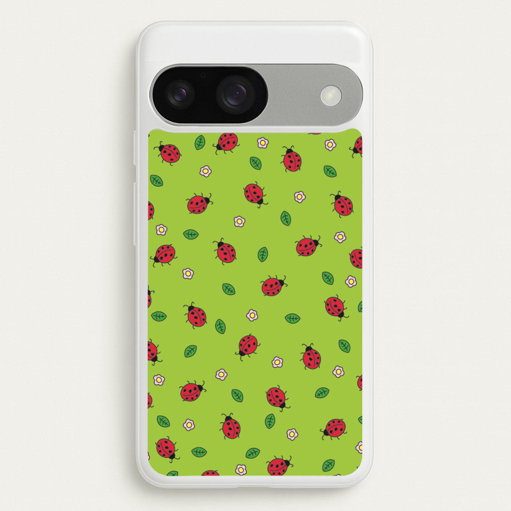 Ladybugs And Flowers - Spring Patterns  - Spring Phone Case for Google Pixel 9 / 9 Pro