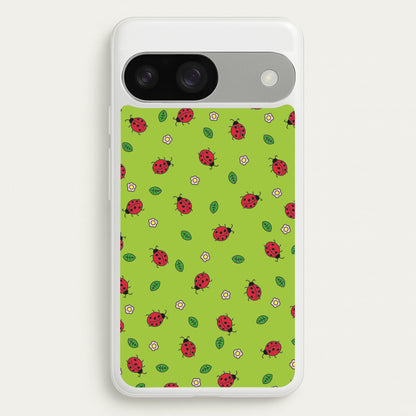 Ladybugs And Flowers - Spring Patterns  - Spring Phone Case for Google Pixel 9 / 9 Pro