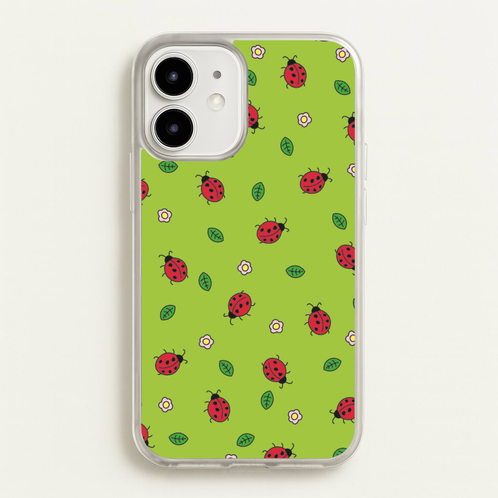 Ladybugs And Flowers - Spring Patterns  - Spring Phone Case for iPhone 12 / 12 Pro