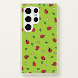 Ladybugs And Flowers - Spring Patterns  - Spring Phone Case for Galaxy S24 Ultra