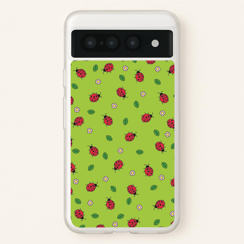 Ladybugs And Flowers - Spring Patterns  - Spring Phone Case for Google Pixel 7 Pro