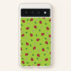 Ladybugs And Flowers - Spring Patterns  - Spring Phone Case for Google Pixel 7 Pro
