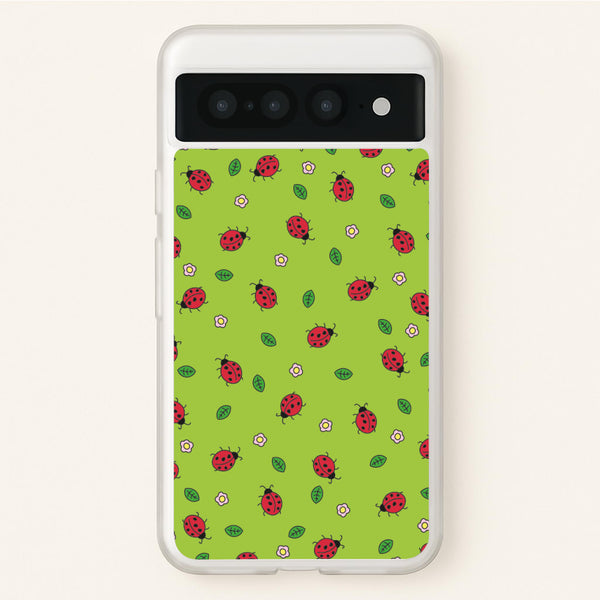 Ladybugs And Flowers - Spring Patterns  - Spring Phone Case for Google Pixel 7 Pro