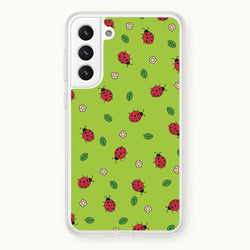 Ladybugs And Flowers - Spring Patterns  - Spring Phone Case for Galaxy S22