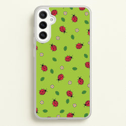 Ladybugs And Flowers - Spring Patterns  - Spring Phone Case for Galaxy A36