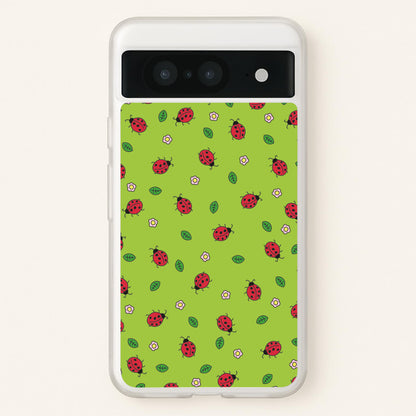 Ladybugs And Flowers - Spring Patterns  - Spring Phone Case for Google Pixel 8