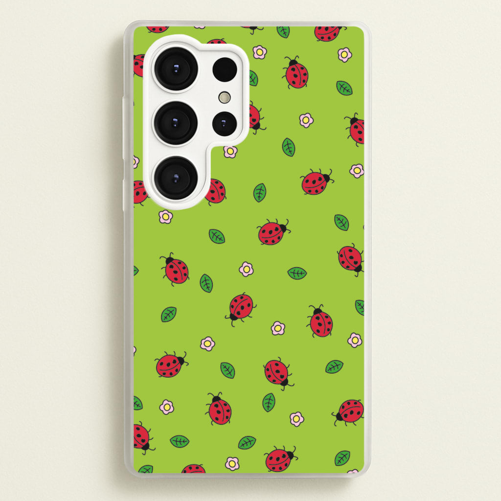 Ladybugs And Flowers - Spring Patterns  - Spring Phone Case for Galaxy S25 Ultra