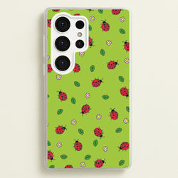 Ladybugs And Flowers - Spring Patterns  - Spring Phone Case for Galaxy S25 Ultra
