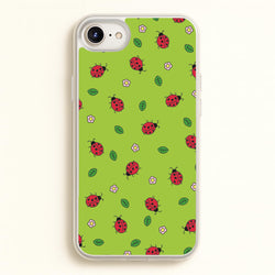 Ladybugs And Flowers - Spring Patterns  - Spring Phone Case for iPhone 6 / 7 / 8 / SE