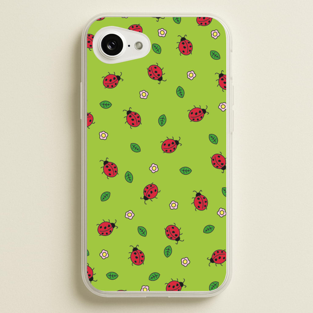 Ladybugs And Flowers - Spring Patterns  - Spring Phone Case for iPhone 16e