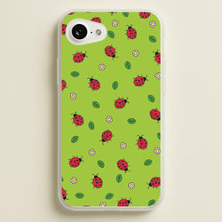 Ladybugs And Flowers - Spring Patterns  - Spring Phone Case for iPhone 16e