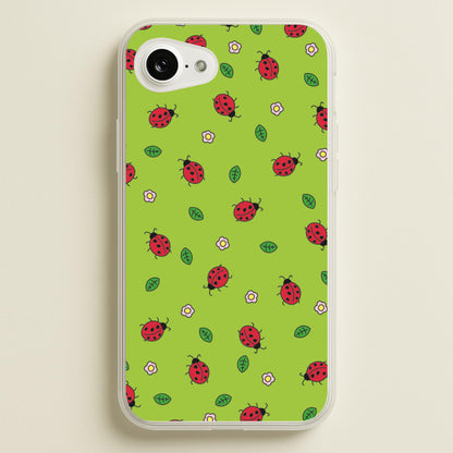 Ladybugs And Flowers - Spring Patterns  - Spring Phone Case for iPhone 16e