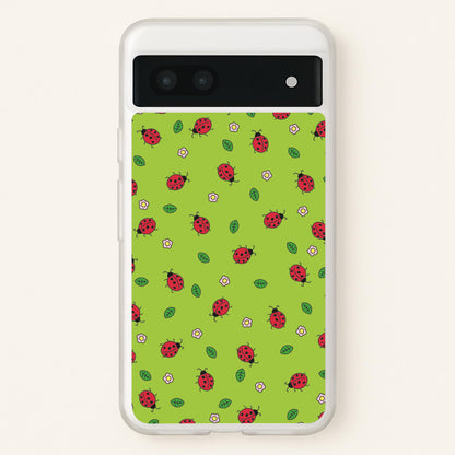 Ladybugs And Flowers - Spring Patterns  - Spring Phone Case for Google Pixel 6a