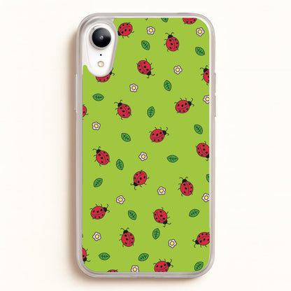 Ladybugs And Flowers - Spring Patterns  - Spring Phone Case for iPhone XR