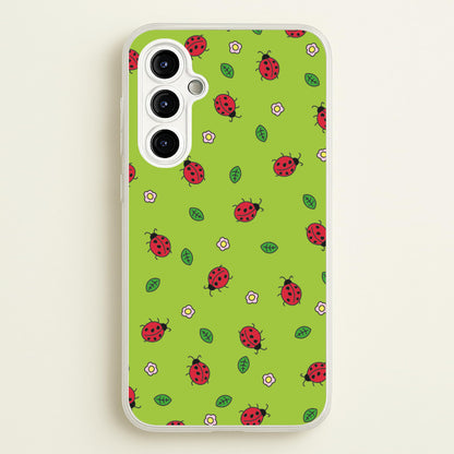 Ladybugs And Flowers - Spring Patterns  - Spring Phone Case for Galaxy A54