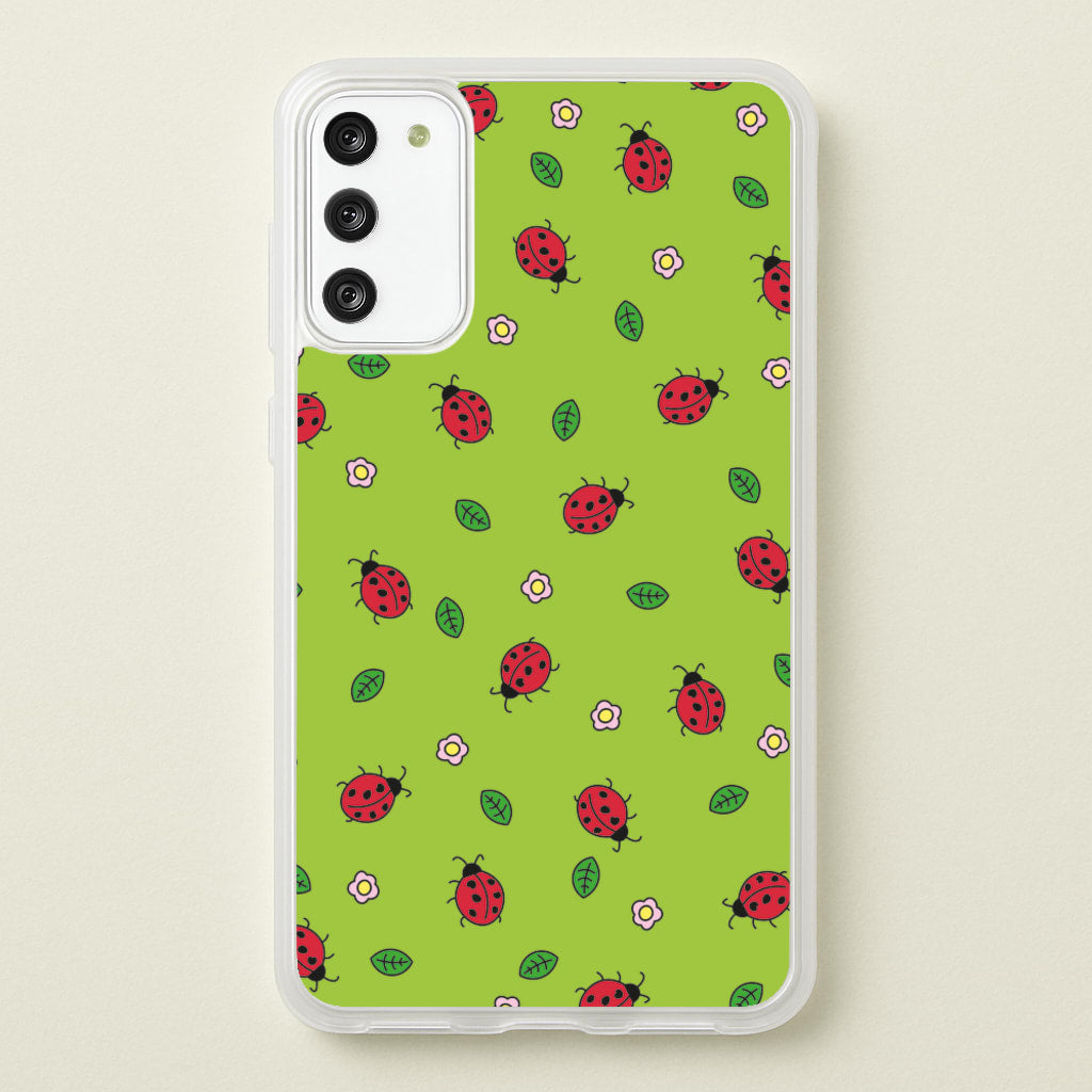 Ladybugs And Flowers - Spring Patterns  - Spring Phone Case for Galaxy S20FE