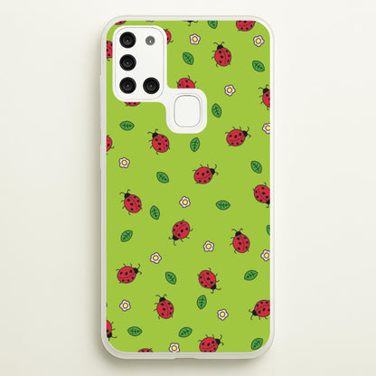 Ladybugs And Flowers - Spring Patterns  - Spring Phone Case for Galaxy A21s