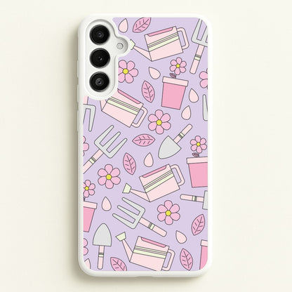 Gardening Tools - Spring Patterns  - Spring Phone Case for Galaxy A36