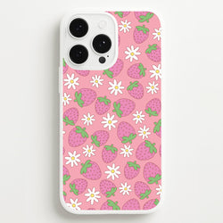 Pink Strawberries - Spring Patterns  - Spring Phone Case for iPhone 13 Pro Max