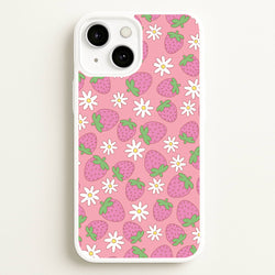 Pink Strawberries - Spring Patterns  - Spring Phone Case for iPhone 13