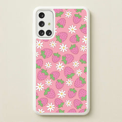 Pink Strawberries - Spring Patterns  - Spring Phone Case for Galaxy A71