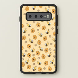 Honey Bees - Spring Patterns  - Spring Phone Case for Galaxy S10 Plus