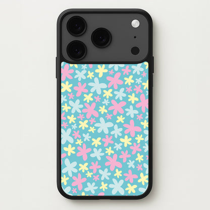Blue, Pink And Yellow Flowers - Spring Patterns Phone Case for iPhone 17 Pro