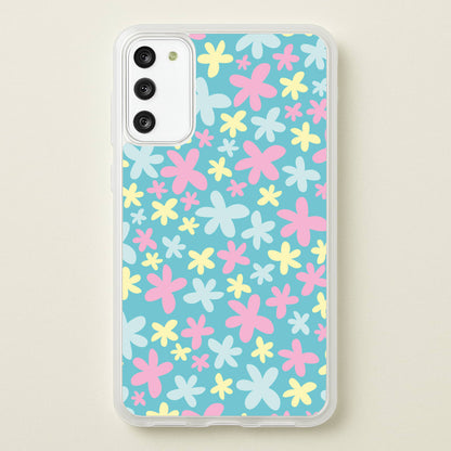 Blue, Pink And Yellow Flowers - Spring Patterns  - Spring Phone Case for Galaxy S20