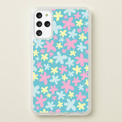 Blue, Pink And Yellow Flowers - Spring Patterns  - Spring Phone Case for Galaxy S20 Plus