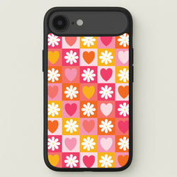 Checked Hearts And Flowers - Spring Patterns Phone Case for iPhone 17 Air