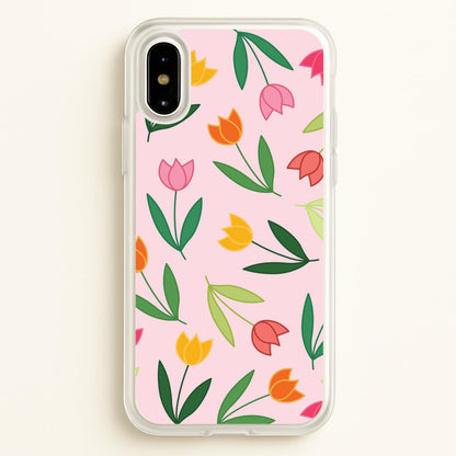 Tulips - Spring Patterns  - Spring Phone Case for iPhone X / XS