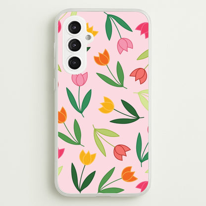 Tulips - Spring Patterns  - Spring Phone Case for Galaxy S23FE