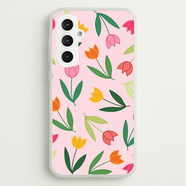 Tulips - Spring Patterns  - Spring Phone Case for Galaxy S23FE