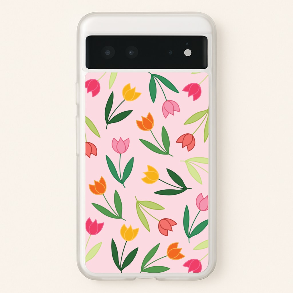 Tulips - Spring Patterns  - Spring Phone Case for Google Pixel 6