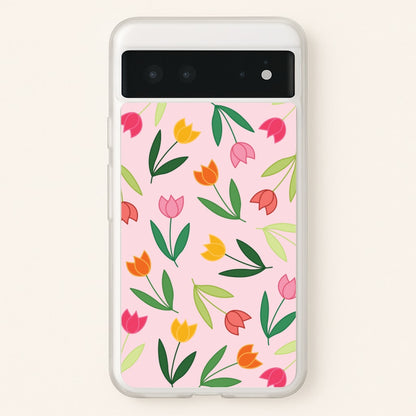Tulips - Spring Patterns  - Spring Phone Case for Google Pixel 6