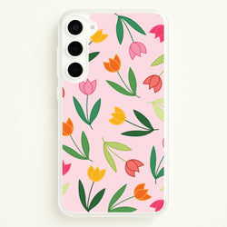Tulips - Spring Patterns  - Spring Phone Case for Galaxy S23