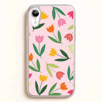 Tulips - Spring Patterns  - Spring Phone Case for iPhone XR