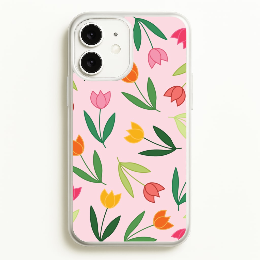 Tulips - Spring Patterns  - Spring Phone Case for iPhone 11
