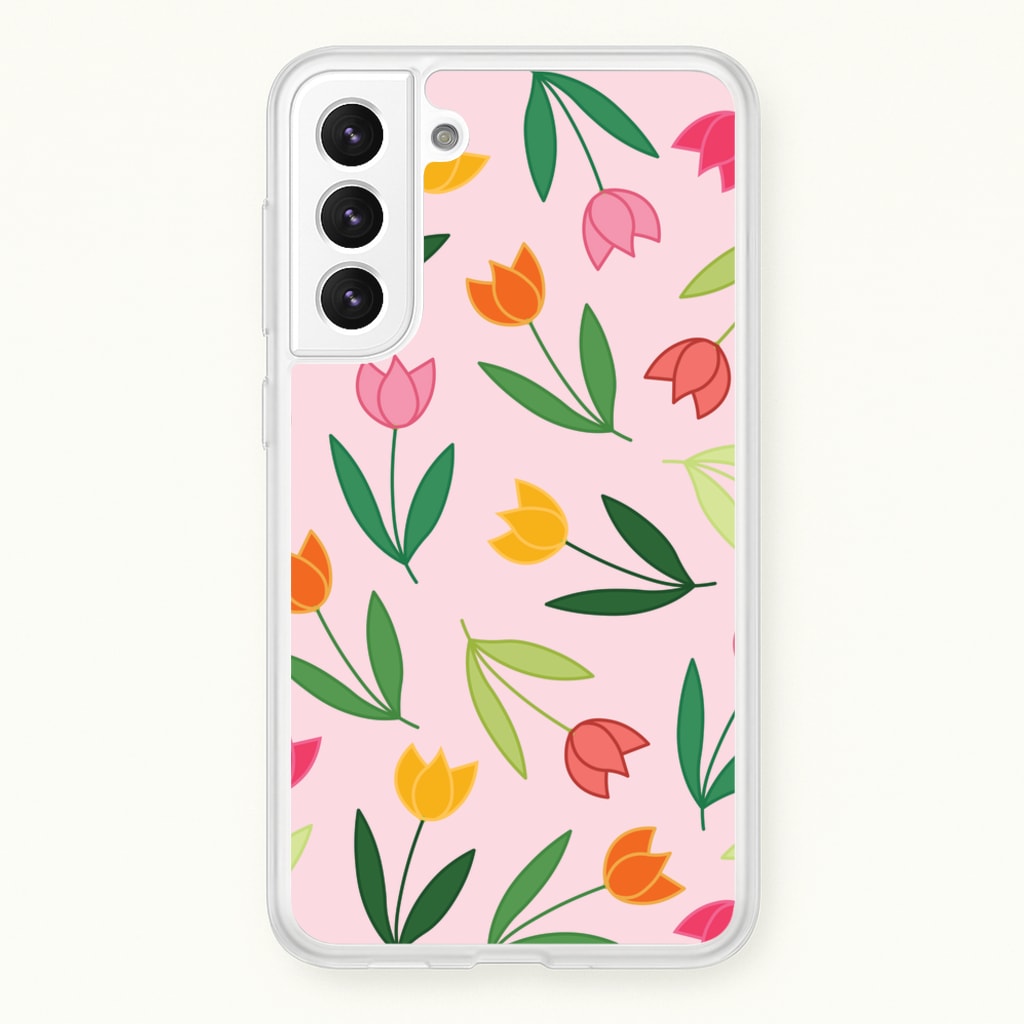 Tulips - Spring Patterns  - Spring Phone Case for Galaxy S21