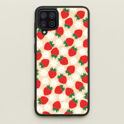 Strawberries and Flowers - Spring Patterns  - Spring Phone Case for Galaxy A12