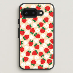Strawberries and Flowers - Spring Patterns  - Spring Phone Case for Google Pixel 9a