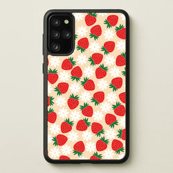 Strawberries and Flowers - Spring Patterns  - Spring Phone Case for Galaxy S20 Plus