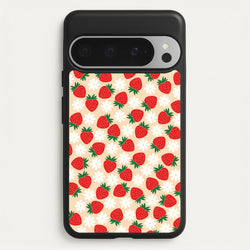 Strawberries and Flowers - Spring Patterns  - Spring Phone Case for Google Pixel 9 Pro XL