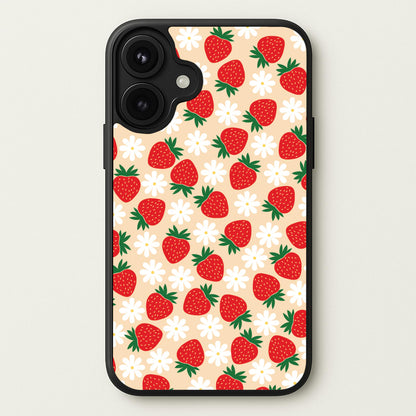 Strawberries and Flowers - Spring Patterns Phone Case for iPhone 17